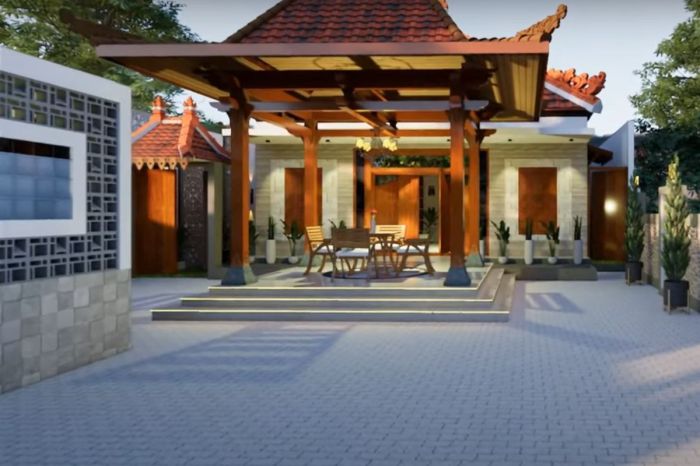 Desain rumah leter u joglo