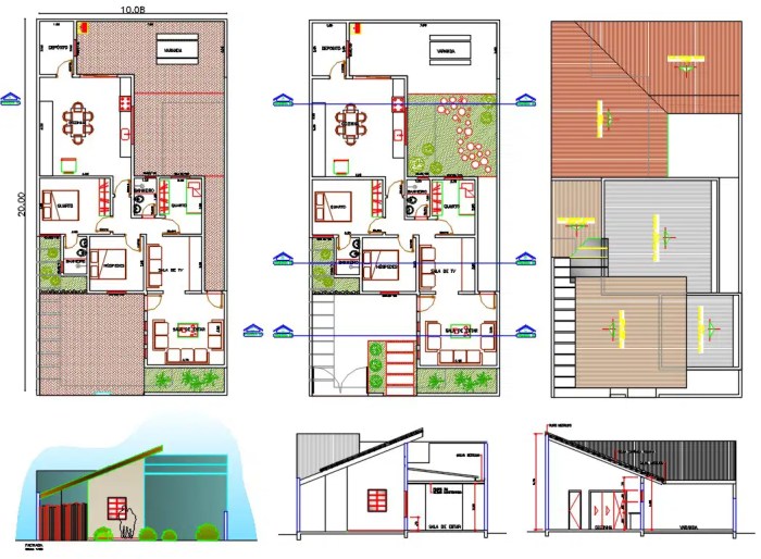 Desain rumah kost ukuran 10x20