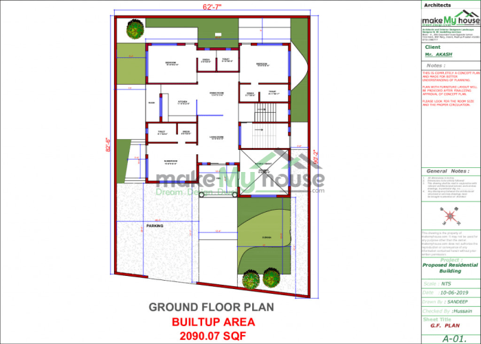 Desain rumah luas tanah 62 m