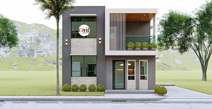 Desain rumah minimalis 2 lantai luas 120