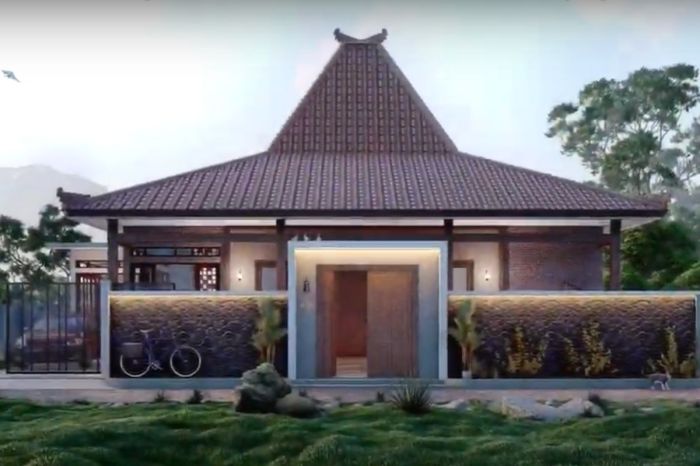 Desain rumah leter u joglo