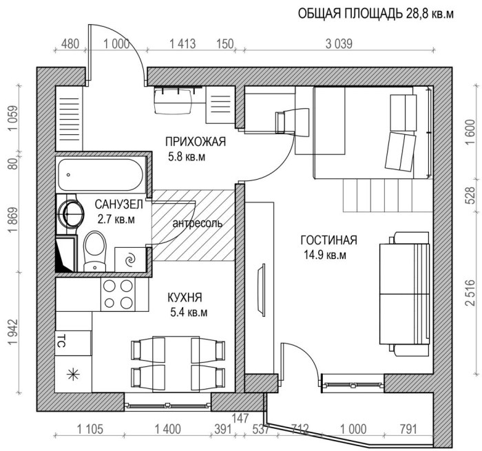 Desain rumah luas 60 2 lantai