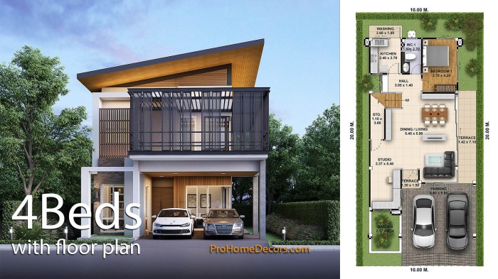 Desain rumah kost ukuran 10x20