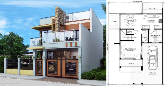 Desain rumah luas 60 2 lantai