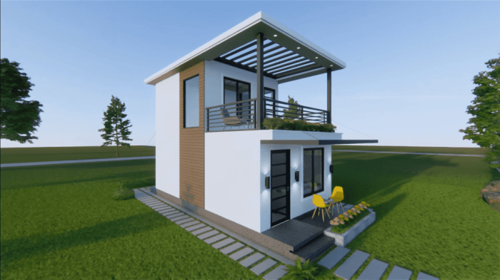 Desain rumah lantai 2 tanah 70