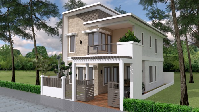 Desain rumah minimalis 2 lantai luas 120